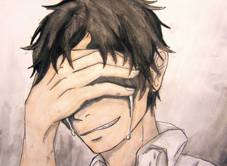 Плачущие аниме парни