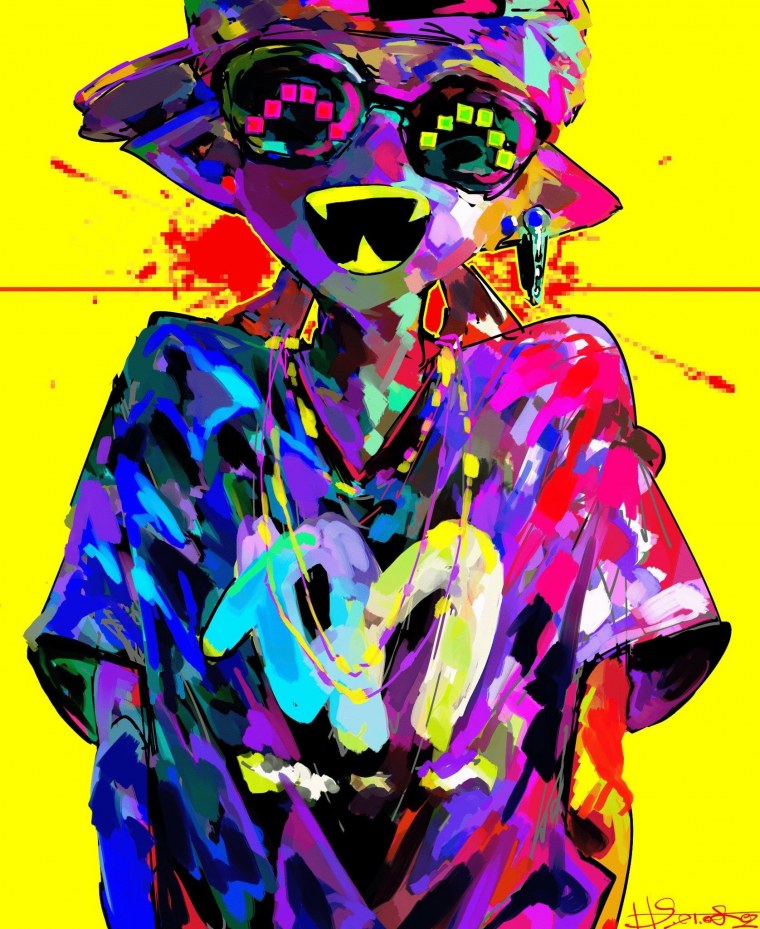 Арты в кислотных цветах