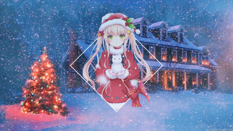 Новогодняя аниме заставка