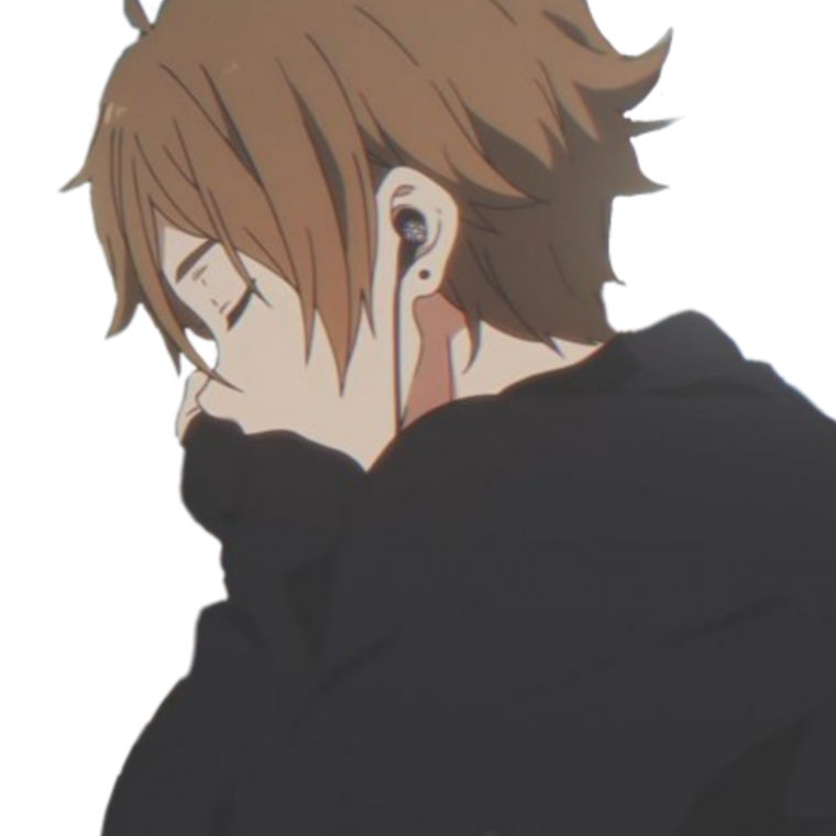 Грустный аниме парень