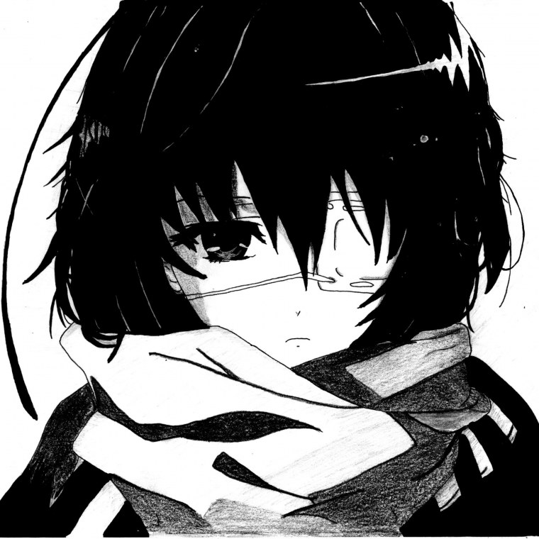 Аниме мальчик на улице