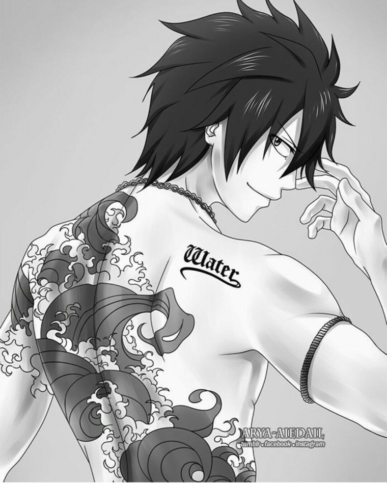 Аниме парни с татуировками