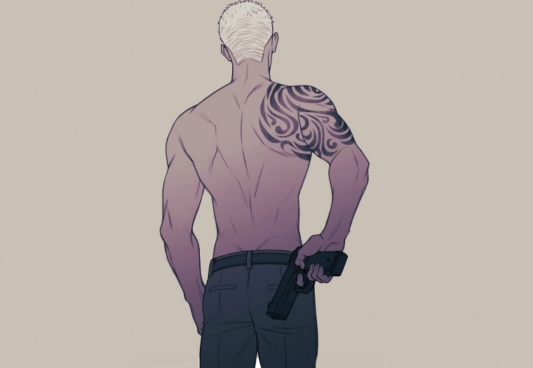 Тату на лице девушки Минимализм