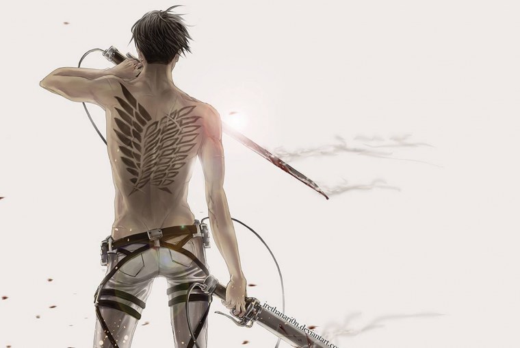 Тату на спине аниме