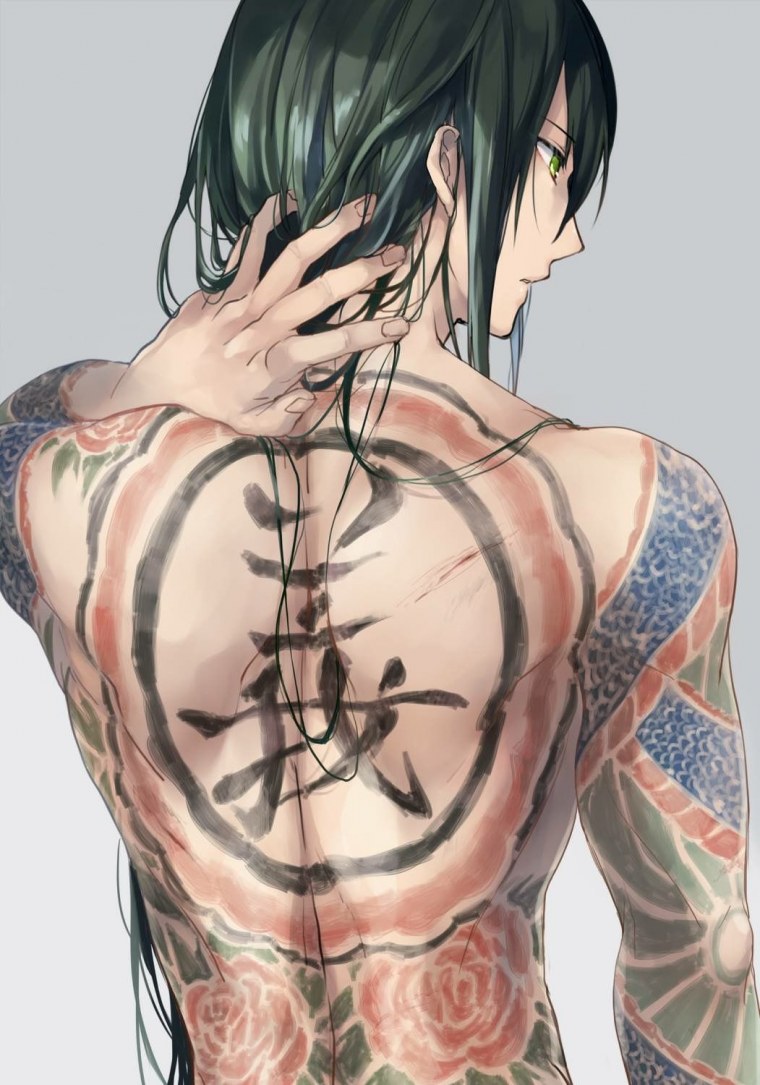 Татуированные аниме девушки