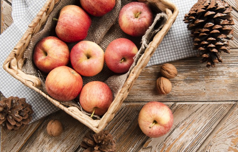 Ветка яблони с яблоками