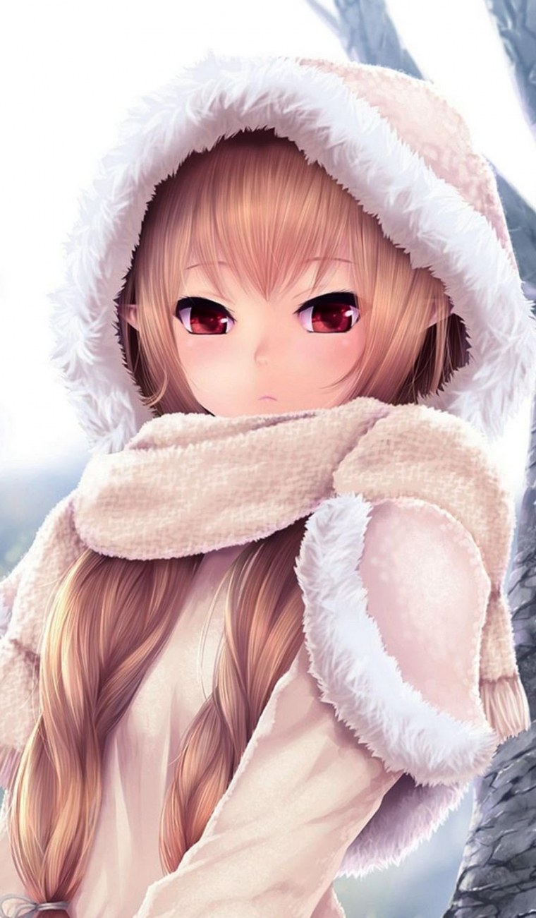 Аниме девушка с наушниками