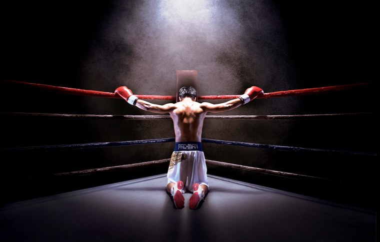 Боксер со спины