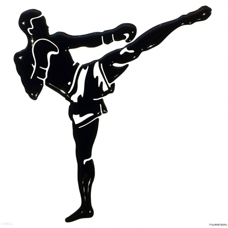 Боец Муай Тай вектор