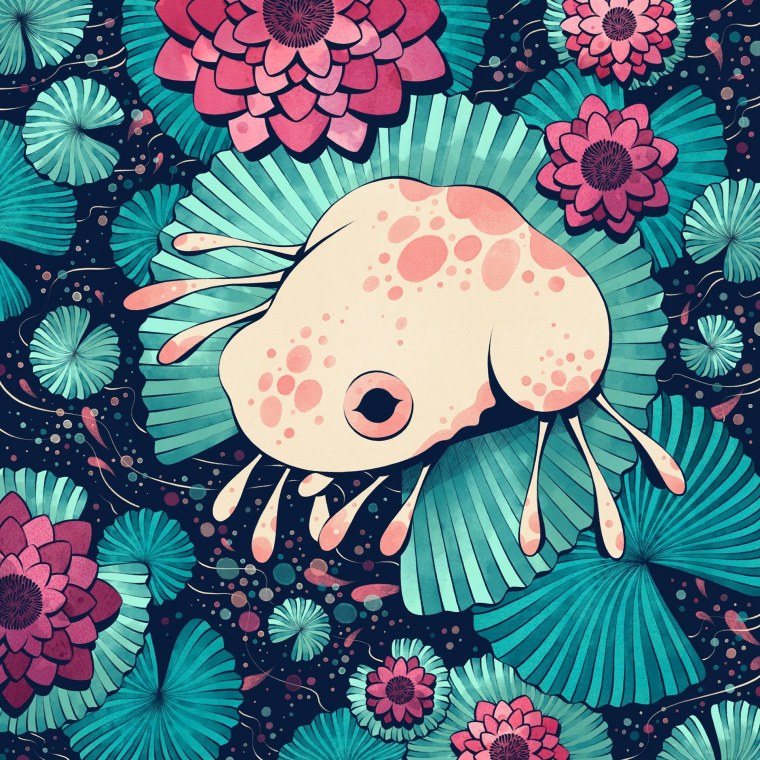 Фон с мультяшными лягушками