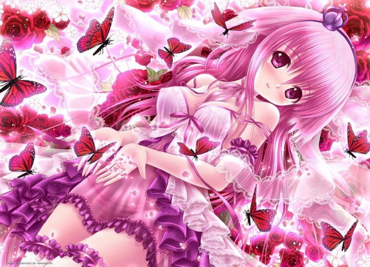 Розоволосая принцесса аниме