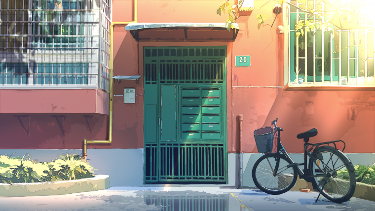 Лестница в школе аниме