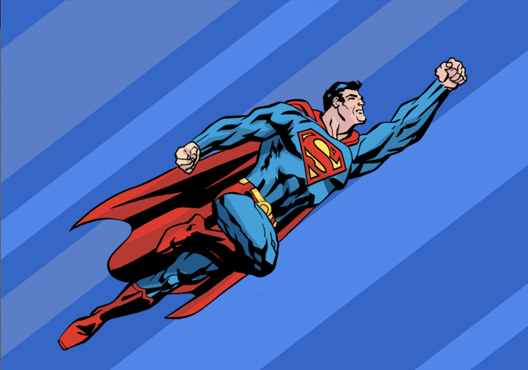 Супермен летит