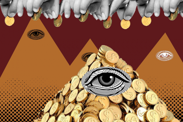 Пирамида иллюминатов на долларовой купюре