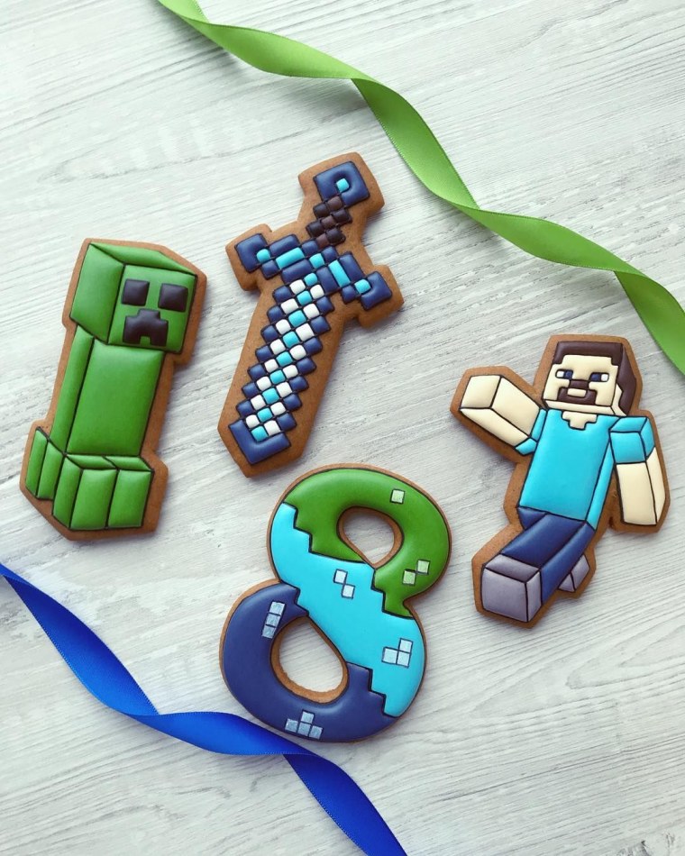 Цифры в стиле майнкрафт