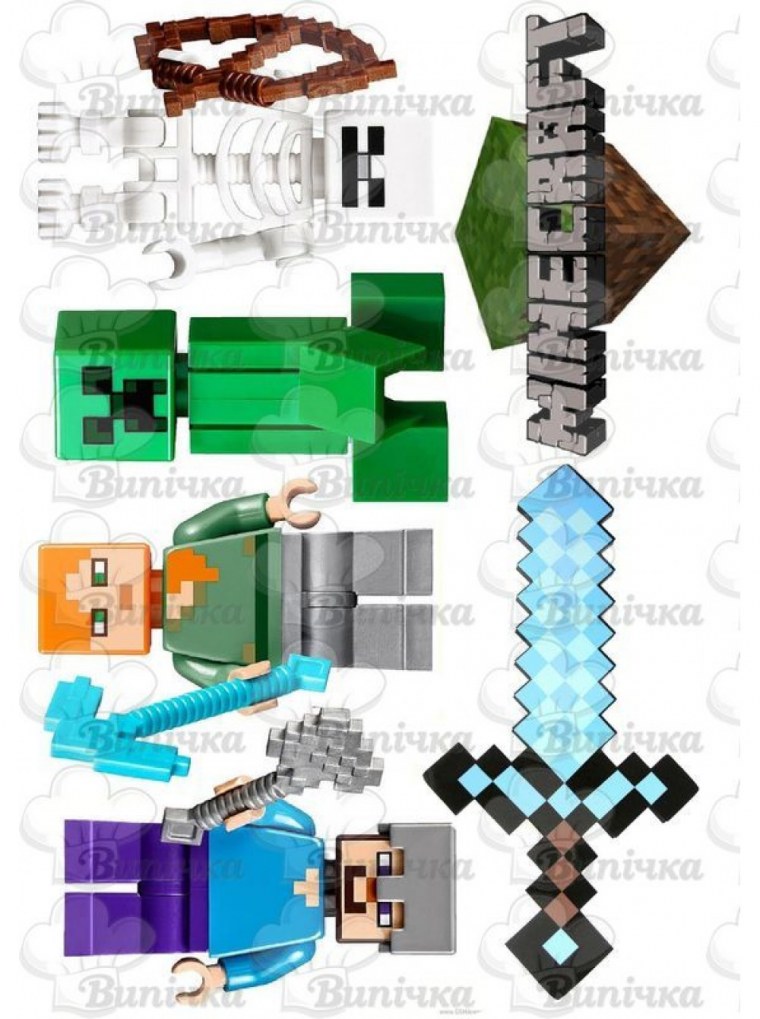 Торт меч из МАЙНКРАФТА