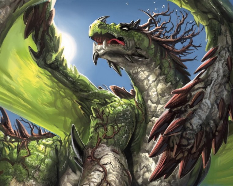 Зеленый дракон фэнтези