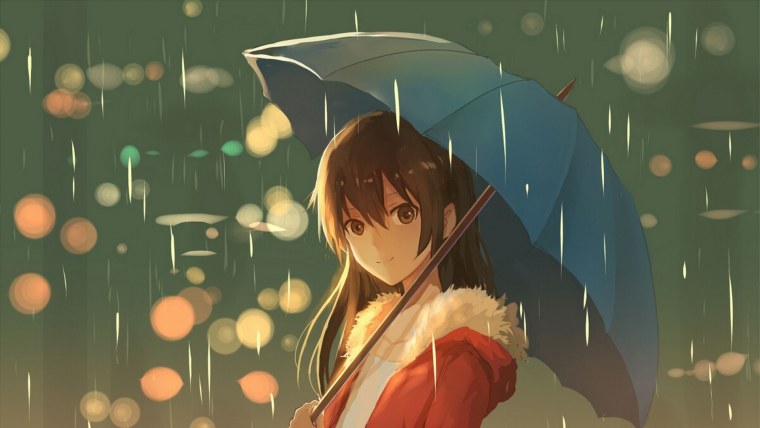 Аниме город дождь