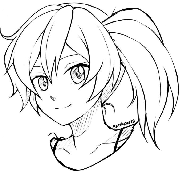 Рисунки для срисовки аниме