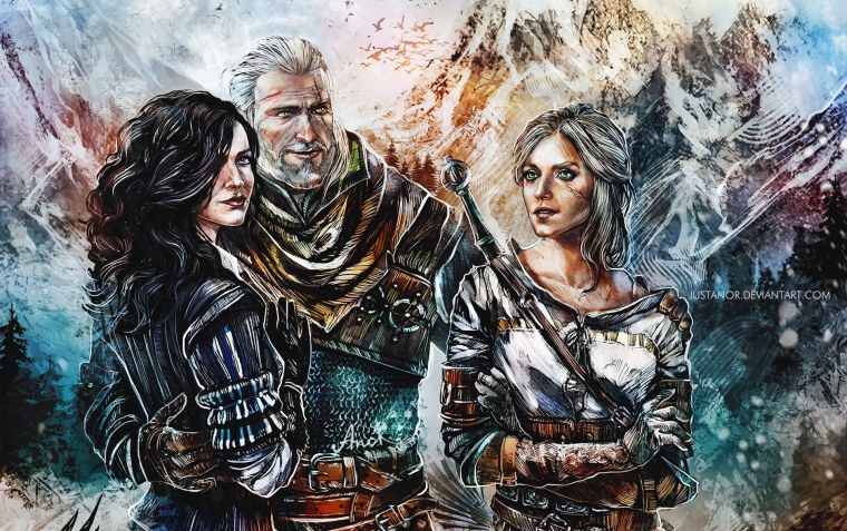 Ведьмак 3 Дикая охота Геральт и Цири