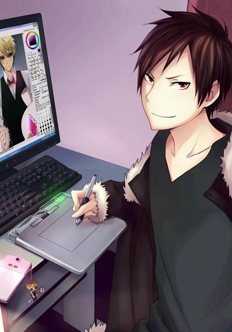 Аниме парень в маске