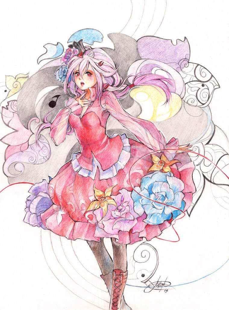 Аниме рисунки цветные