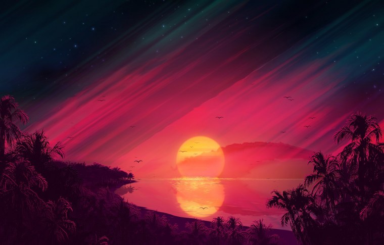 Неоновый закат