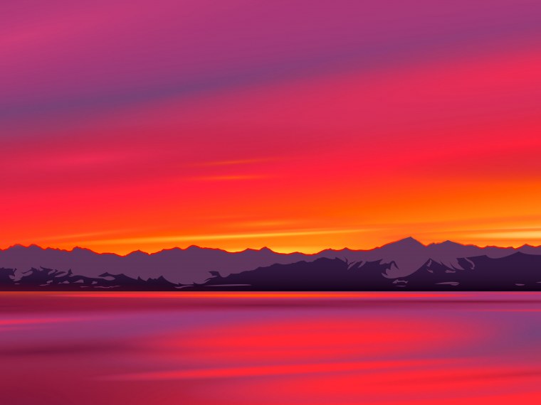 Рассвет на море