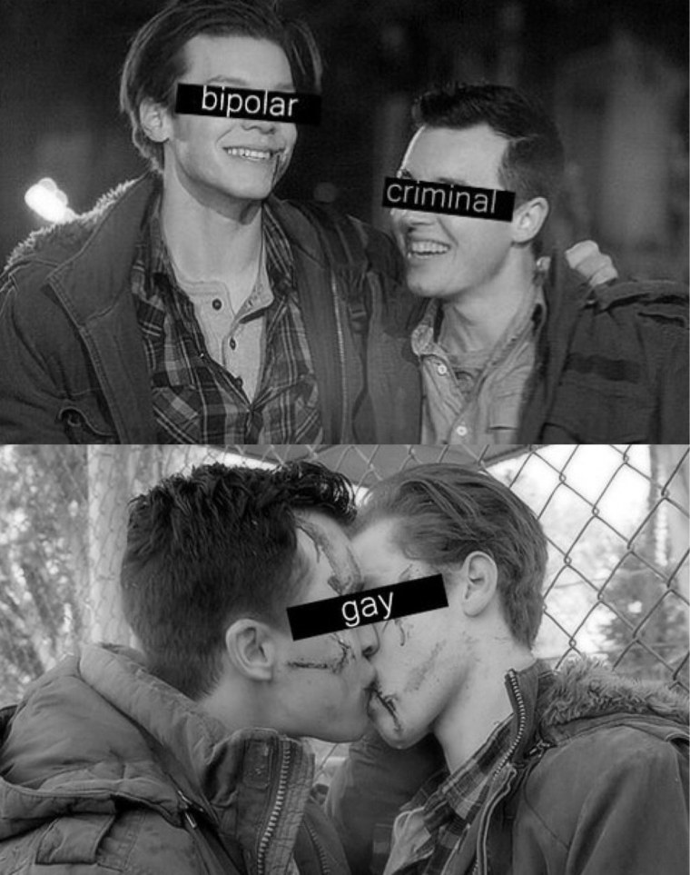 Бесстыжие йен Галлагер и Микки Милкович