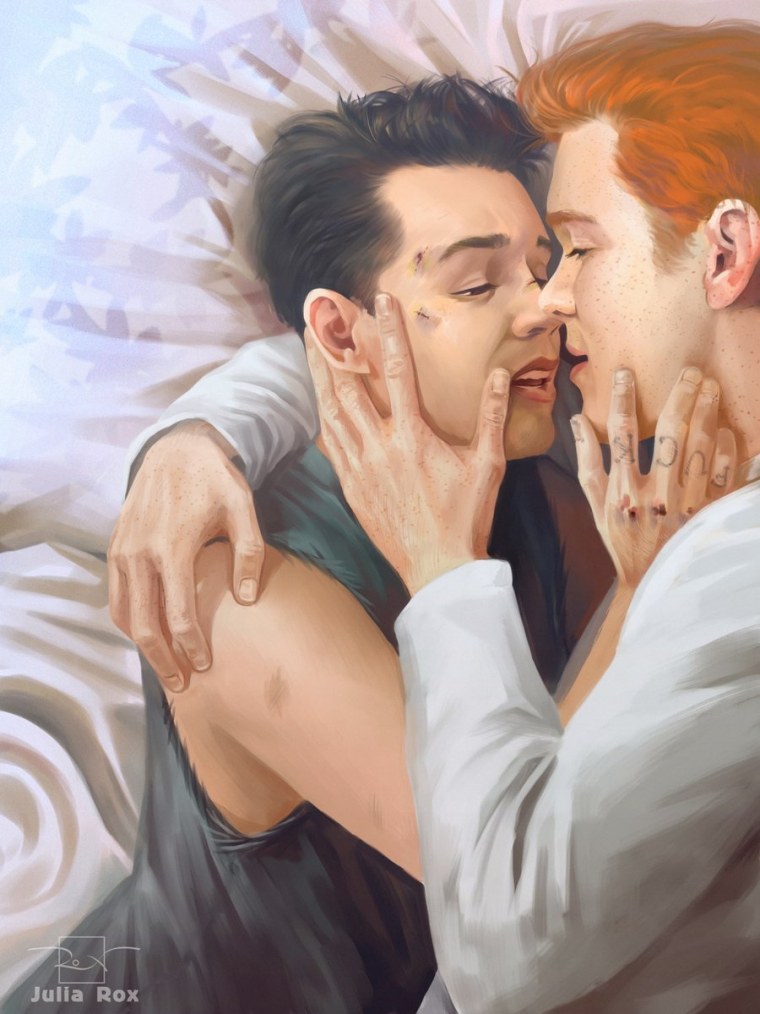 Йен Галлагер и Микки Милкович поцелуй