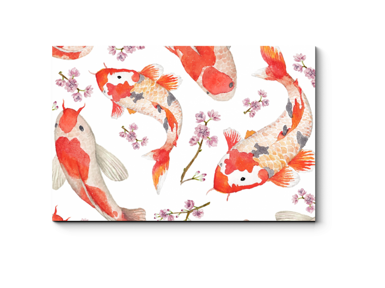 Дизайнерские обои с рыбками