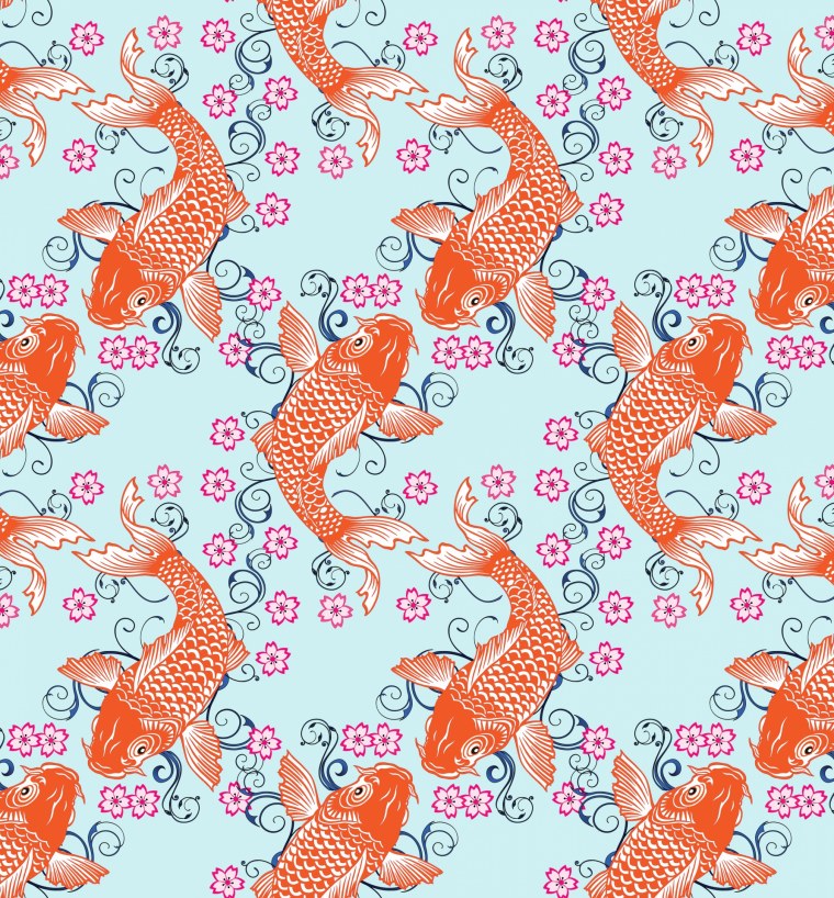 Дизайнерские обои рыбы