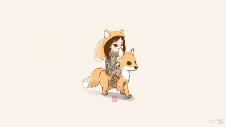 Милый котик арт