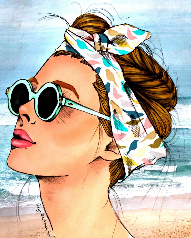 Мультяшная брюнетка