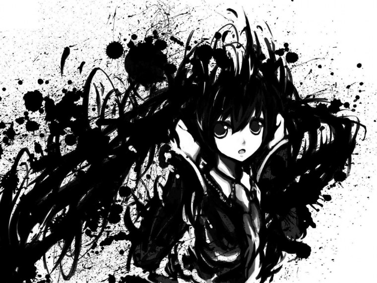 Аниме черно белое