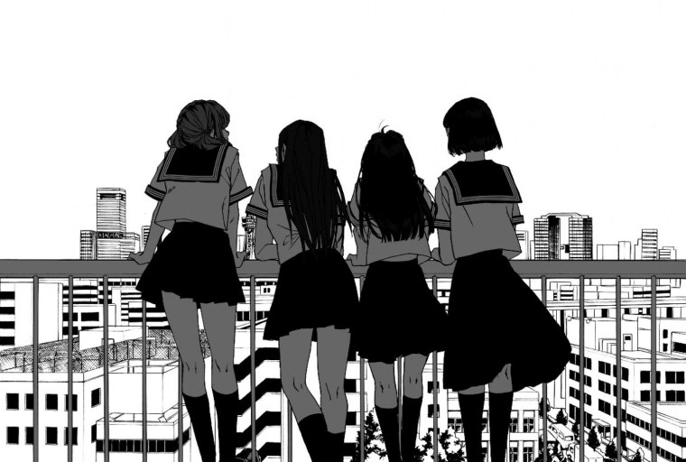 Аниме черное белое