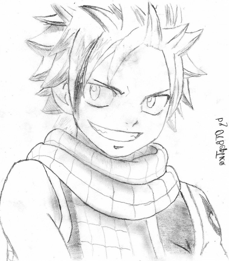 Хвост феи Нацу для срисовки