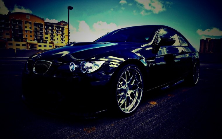 Чёрные фары BMW e60