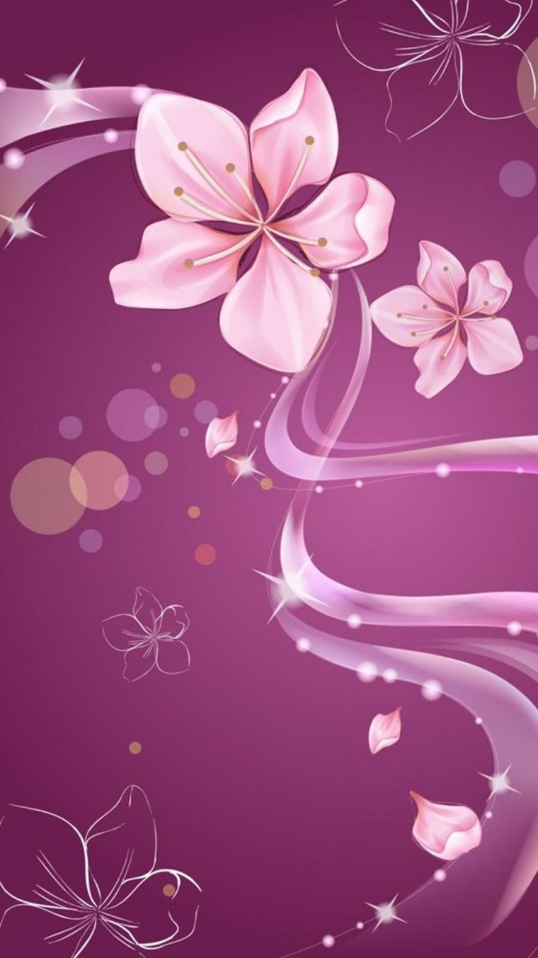 Мелкие цветочки на темном фоне