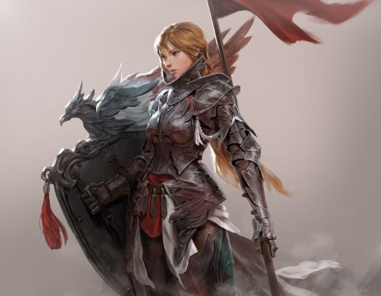 Девушка в рыцарских доспехах