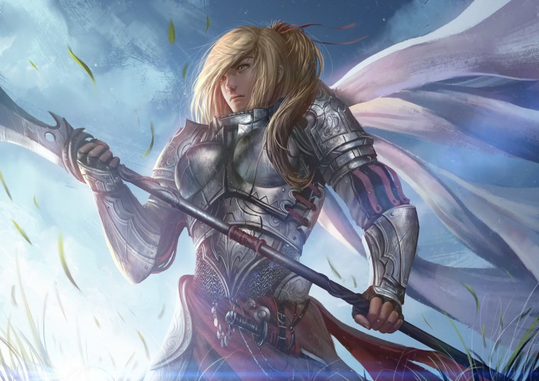 Светловолосая девушка воин