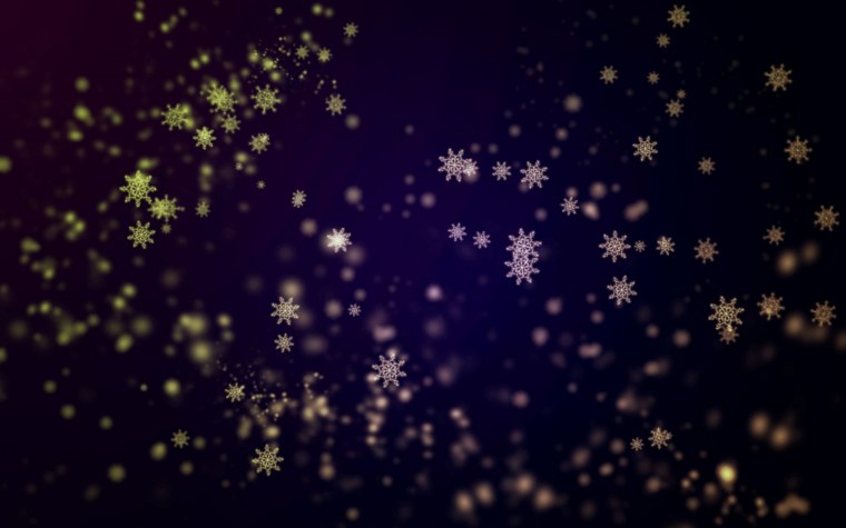 Снежинки падают