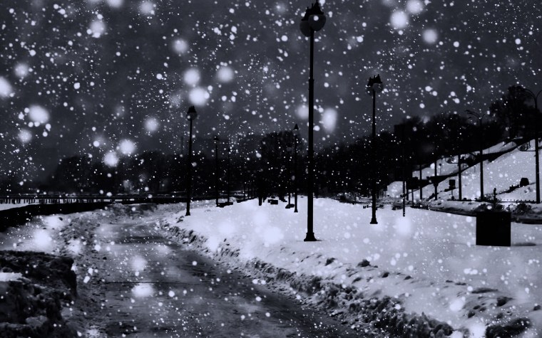 Зима снегопад