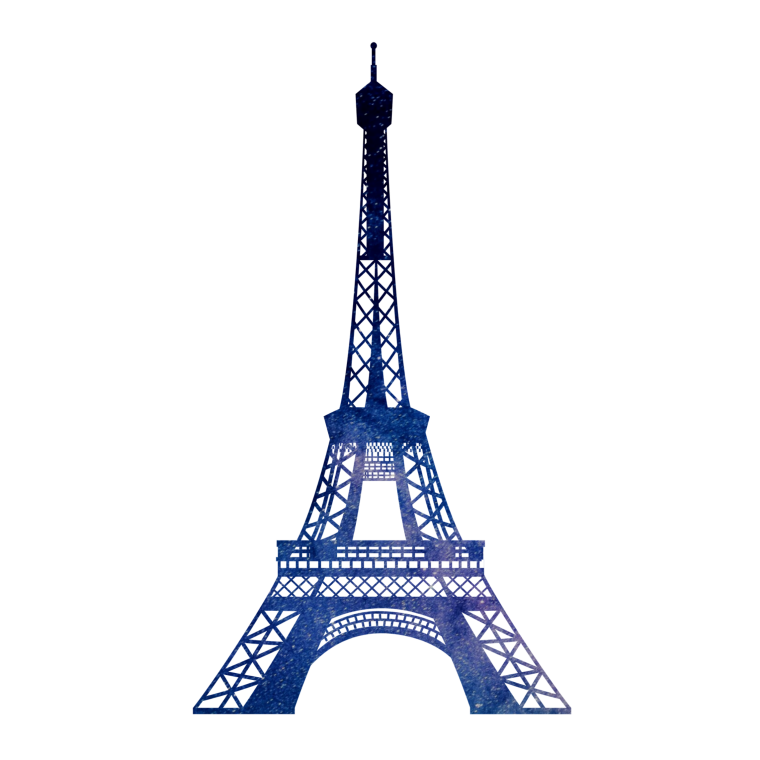 Эйфелева башня на белом