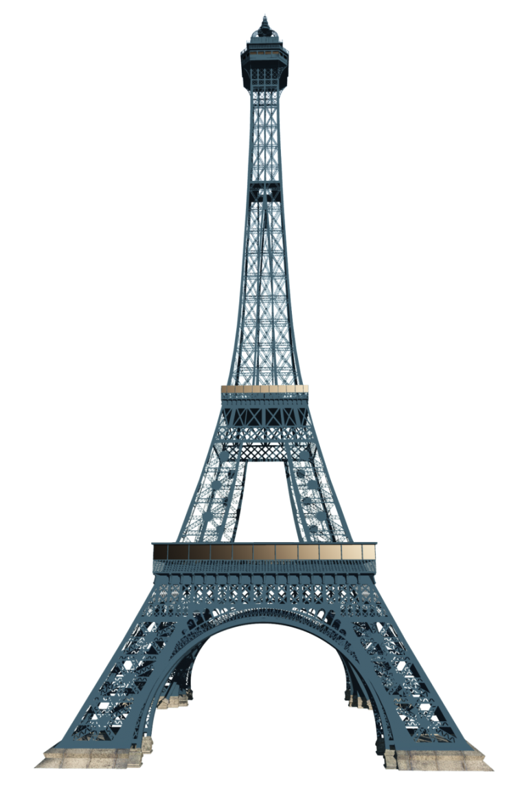 Эйфелева башня черная на белом