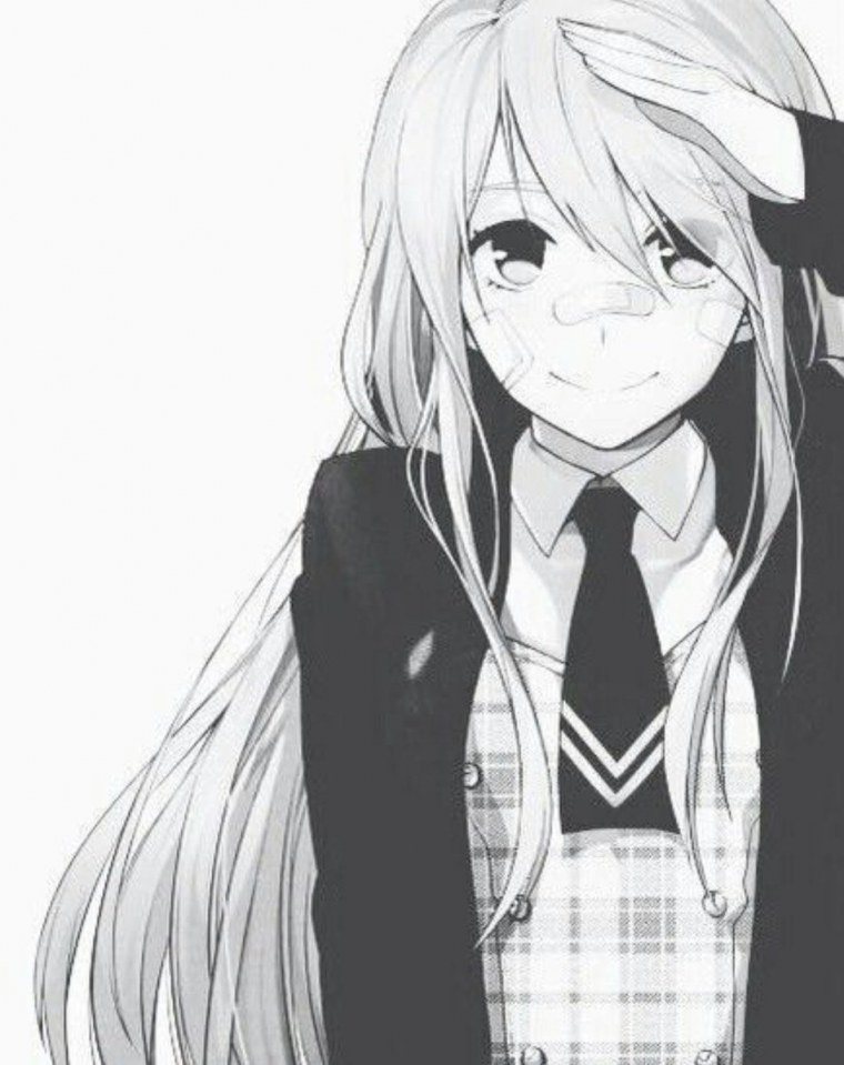 Чёрно белое аниме любовь
