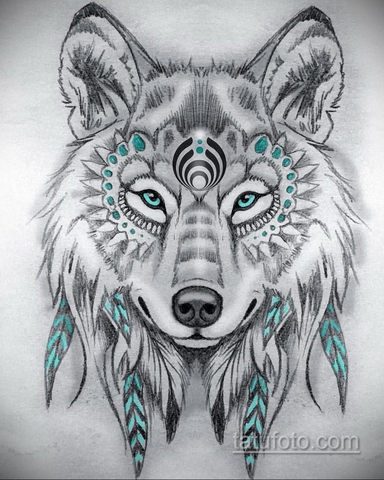 Волк рисунок