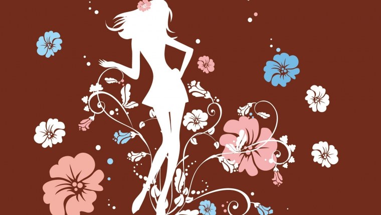 Красивый женский силуэт