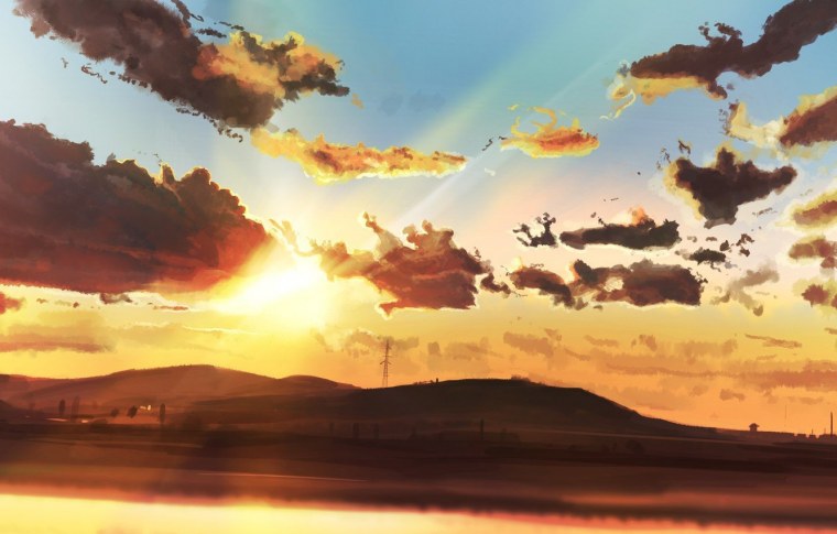 Аниме закат 1920x1080