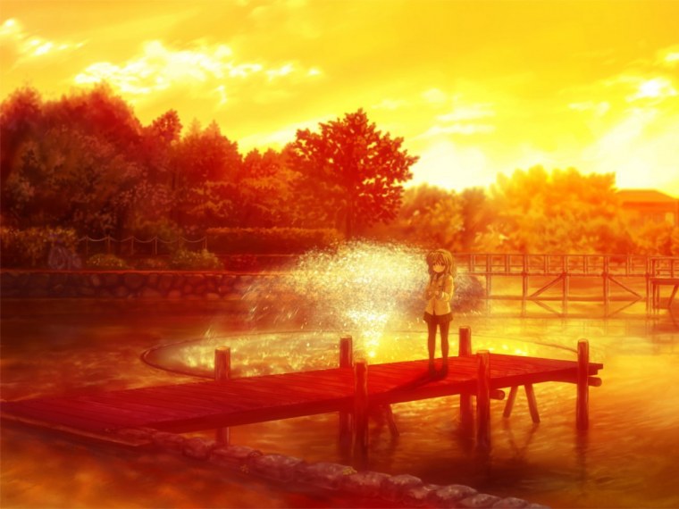 Красивые аниме пейзажи на рабочий стол